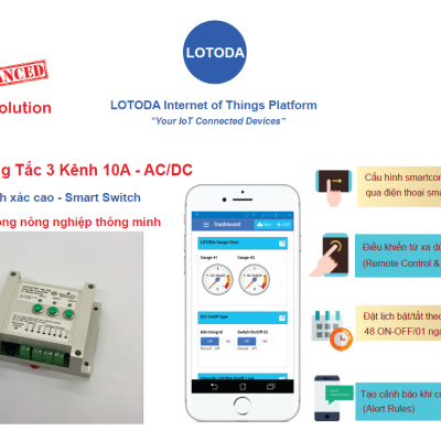 Thiết bị LOTODA Wifi 1 Input DC/AC 3 Kênh Output DC/AC